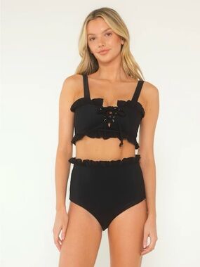 Citrine Swim Ivy Top (M) and Alice Bottom (S)